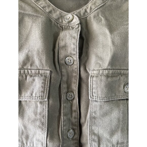 GAP Kids Romper Cotton Lyocell Green Utility Girls Size XL Elastic Waist - Picture 3 of 11